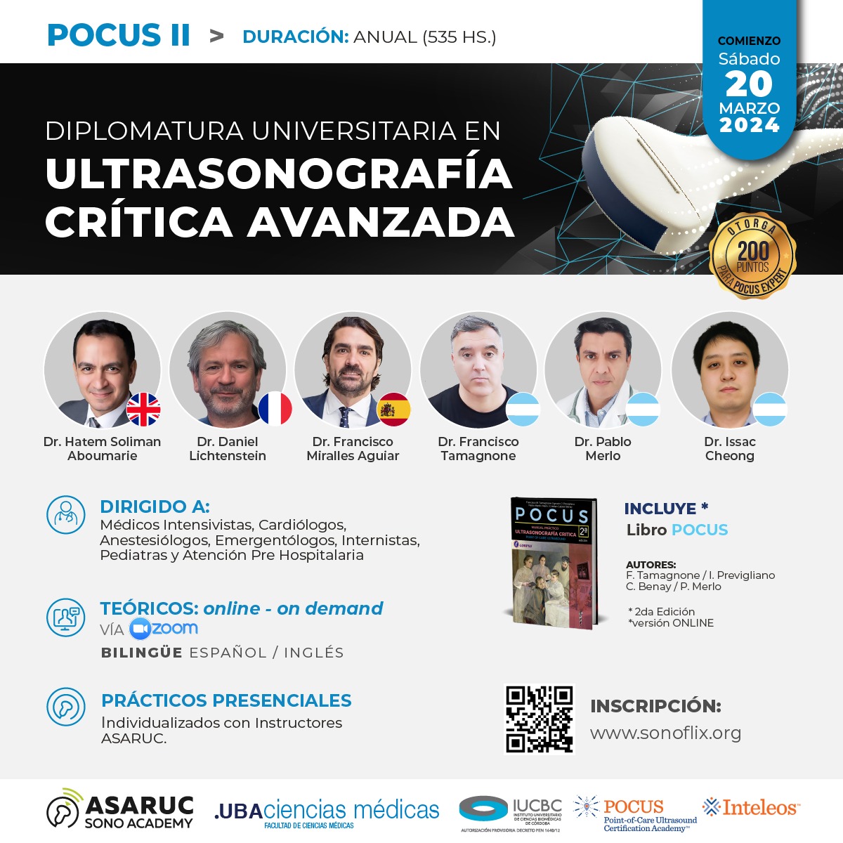 POCUS III - Ecocardiografía Crítica Transtorácica & Transesofágica 2024